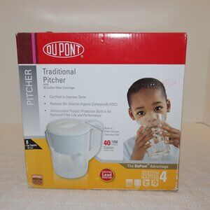 DuPont Traditional Water Filter Pitcher – 8 Cup Capacity – 40 Gallon Filter Life